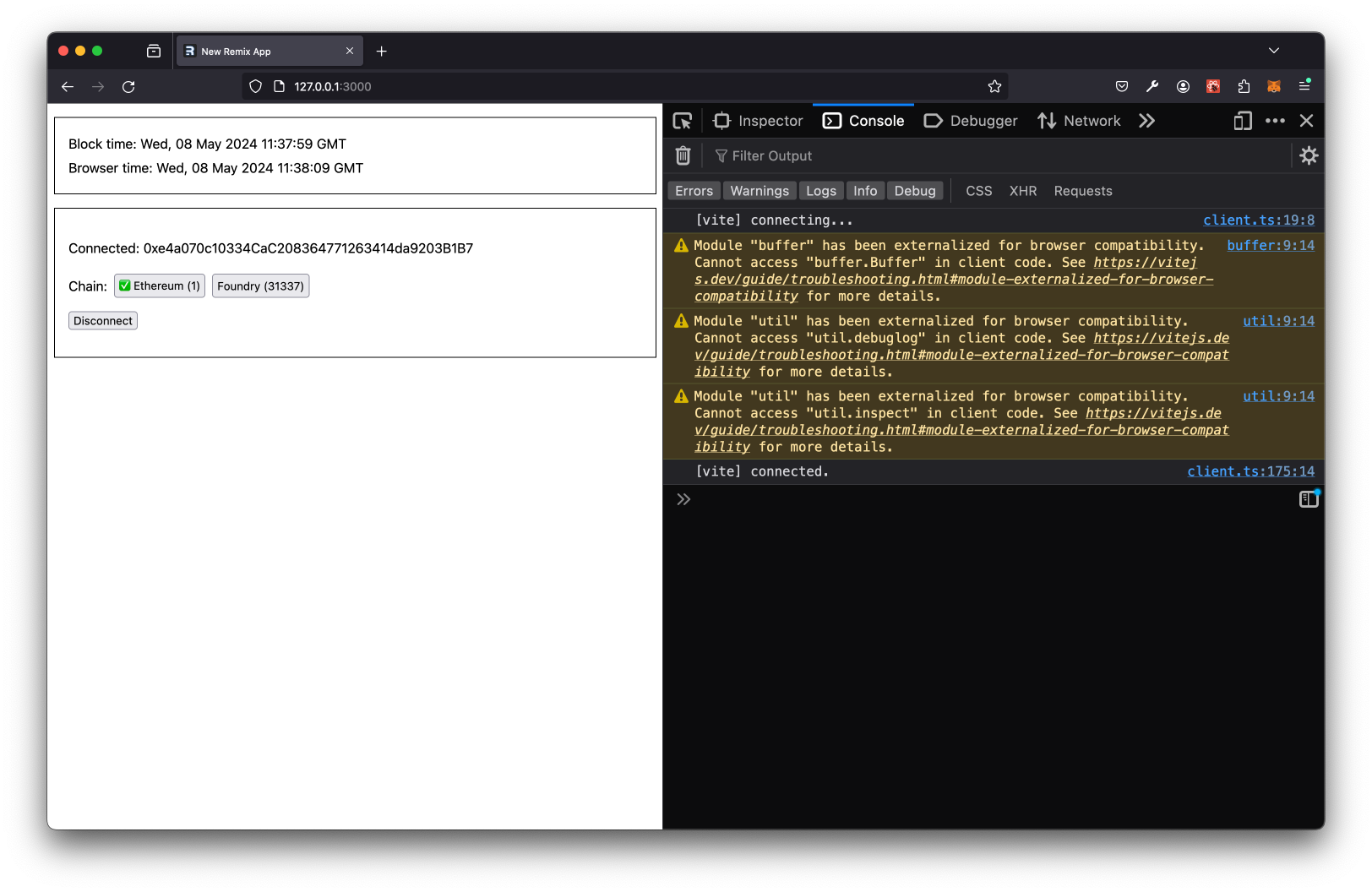 Block time and Browser time
